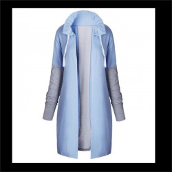 Women Coats - Casual - Hooded - Pink - Blue - BlackWomen's fashion