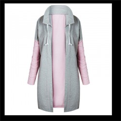 Women Coats - Casual - Hooded - Pink - Blue - BlackWomen's fashion