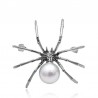 White spider with pearl - elegant broochBrooches