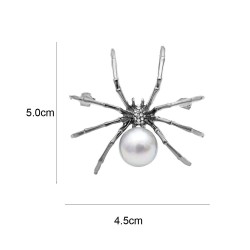 White spider with pearl - elegant broochBrooches