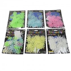 Luminous Christmas snowflakes - wall sticker - 50 piecesWall stickers