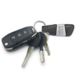 Custom Lettering Keychain - Genuine Leather - MetalKeyrings