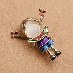 Eating Watermelon Girl - BroochesBrooches