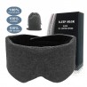 Silk - Sleeping Mask - Travel - Grey - BlackSleeping