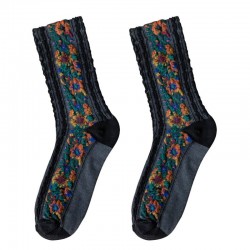 Embroidery Flower Socks - Ethnic Style - WomenWomen's fashion