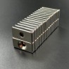 N35 Neodymium magnets - strong magnet block 20 * 10 * 4mm with 4mm hole - 10 piecesN35