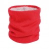 Knitted warm round scarf with plush - unisexScarves