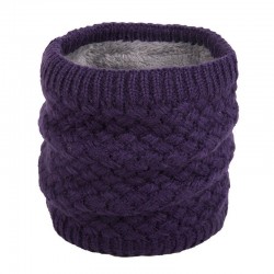Warm round knitted scarf - unisexScarves