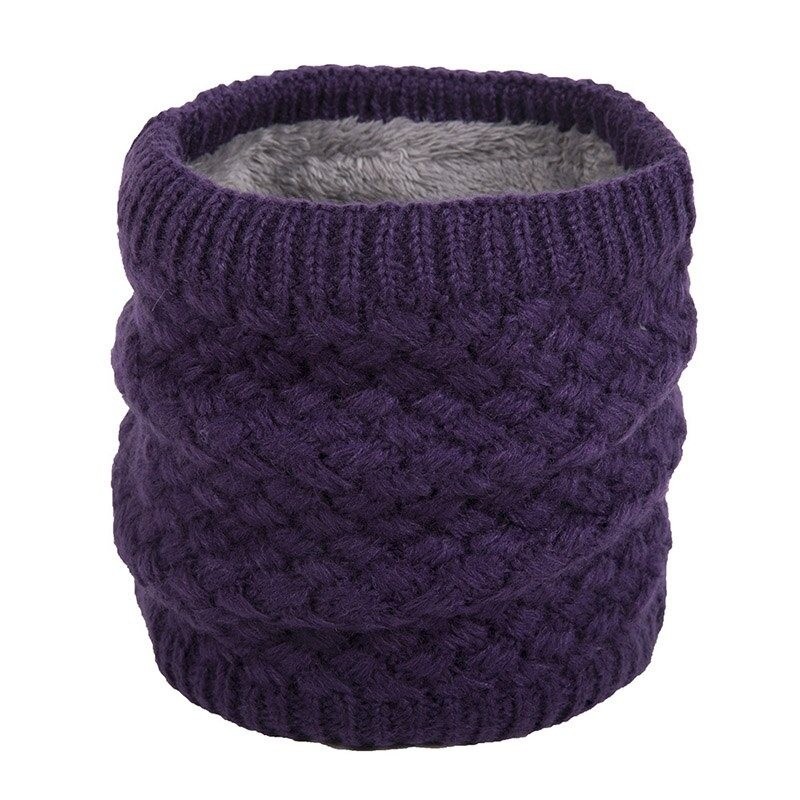 Warm round knitted scarf - unisexScarves