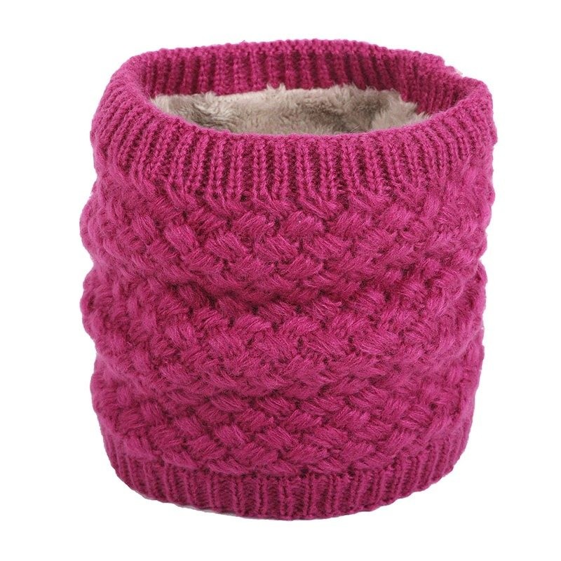 Warm round knitted scarf - unisexScarves