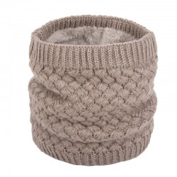 Warm round knitted scarf - unisexScarves