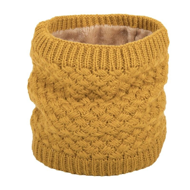 Warm round knitted scarf - unisexScarves