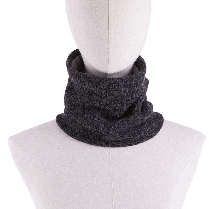 Knitted warm scarf with plush - unisexScarves