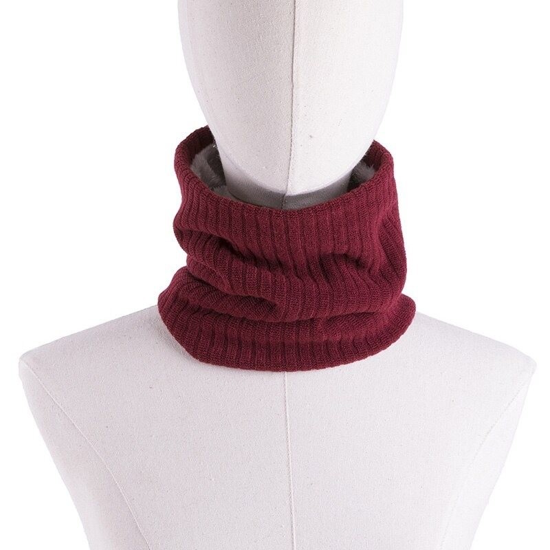 Knitted warm scarf with plush - unisexScarves