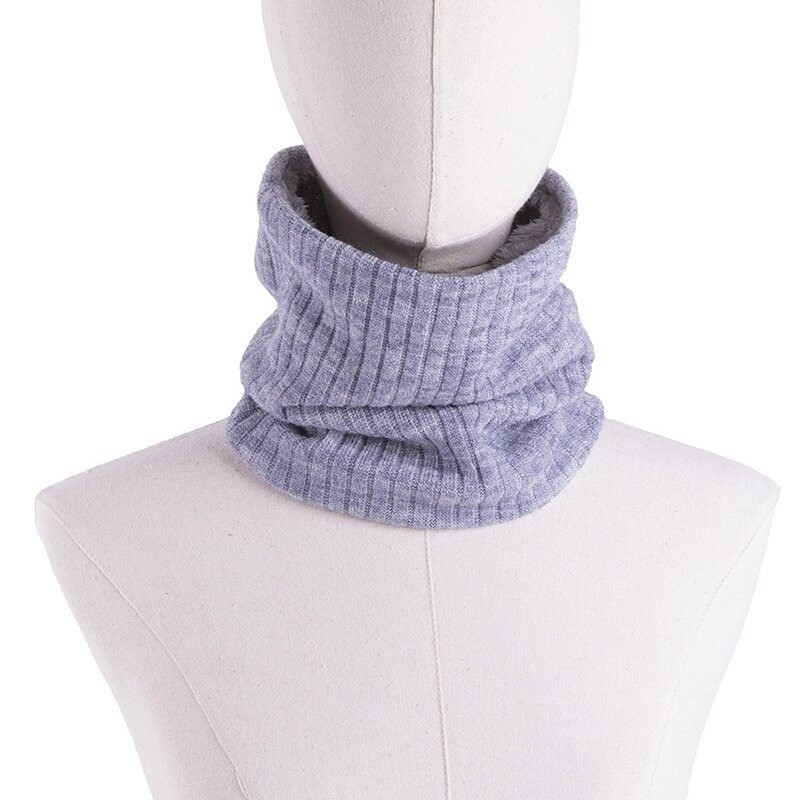 Knitted warm scarf with plush - unisexScarves