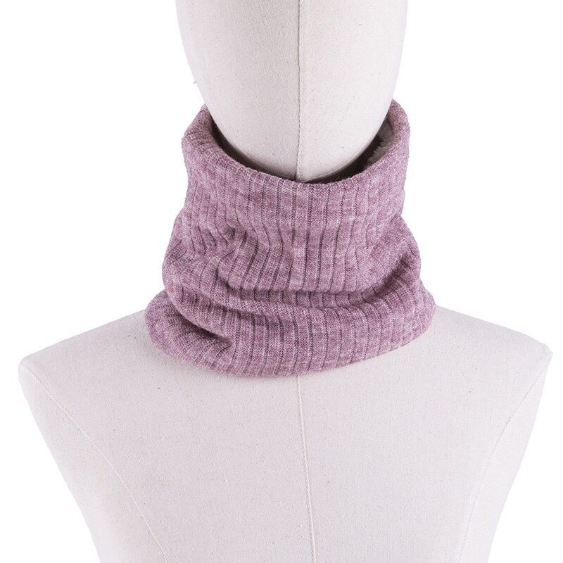 Knitted warm scarf with plush - unisexScarves