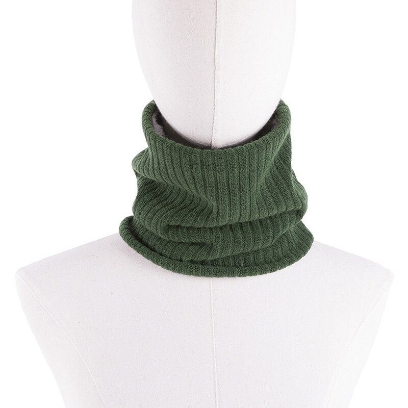 Knitted warm scarf with plush - unisexScarves