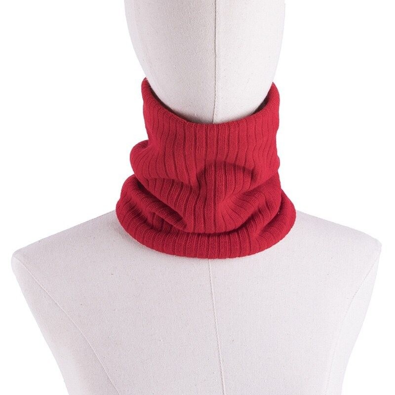 Knitted warm scarf with plush - unisexScarves