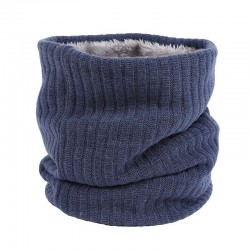 Knitted warm scarf with plush - unisexScarves