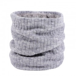 Knitted warm scarf with plush - unisexScarves