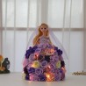 Princess doll made of infinity roses with LED lightDecoration