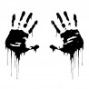 Zombie bloody hands - vinyl car stickerStickers
