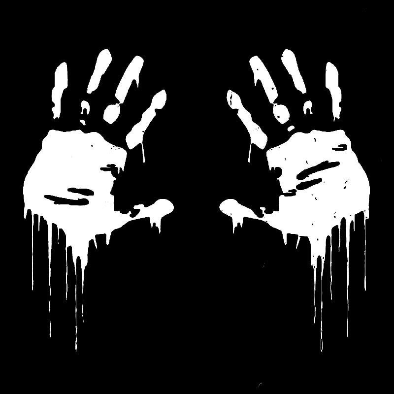 Zombie bloody hands - vinyl car stickerStickers