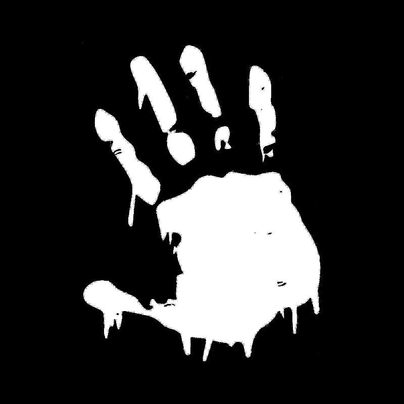 Bloody hand - vinyl car stickerStickers