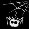 Spider web with a spider - vinyl car stickerStickers