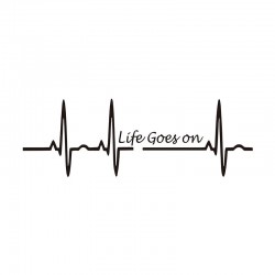 Life Goes On / heartbeat - vinyl car stickerStickers