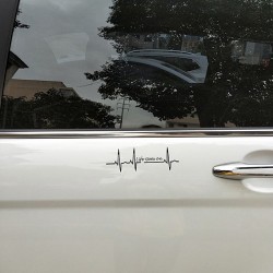 Life Goes On / heartbeat - vinyl car stickerStickers