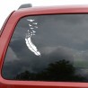 Feather with flying birds - vinyl car stickerStickers