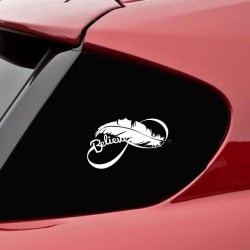 Bird feather - vinyl car stickerStickers