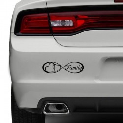 Family Forever & hearts - car stickerStickers