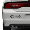 Family Forever & hearts - car stickerStickers