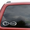 Family Forever & hearts - car stickerStickers