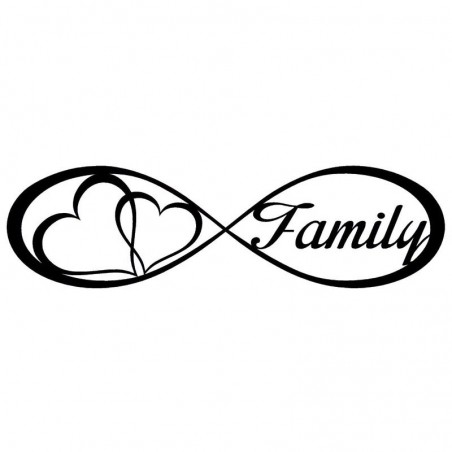 Family Forever & hearts - car stickerStickers
