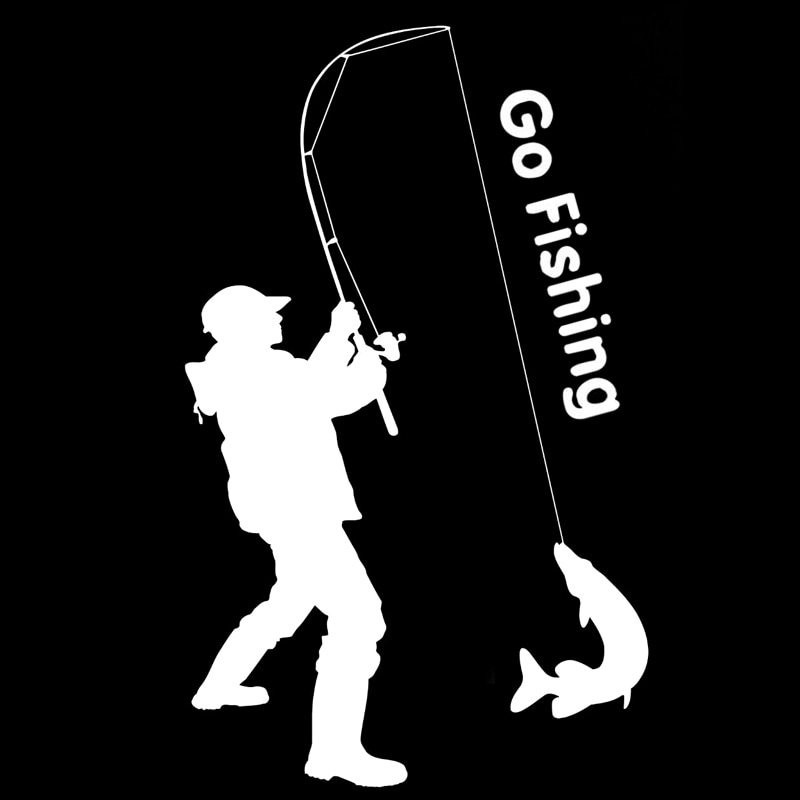 Go Fishing - car sticker - 9.2 * 15.2cmStickers