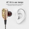 Wired in-ear headphones with microphone - dual drive bass - headsetEar- & Headphones