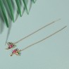 Elegant long earrings with crystal birdsEarrings