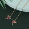 Elegant long earrings with crystal birdsEarrings