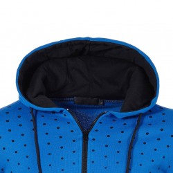Warm hoodie with zipper - long sleeve - polka-dot printHoodies & Sweatshirt