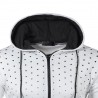 Warm hoodie with zipper - long sleeve - polka-dot printHoodies & Sweatshirt