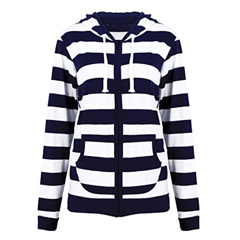 Striped hoodie - with zipperHoodies & Sweatshirt