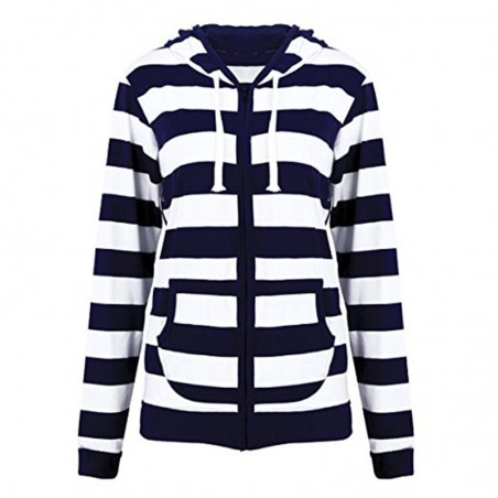 Striped hoodie - with zipperHoodies & Sweatshirt