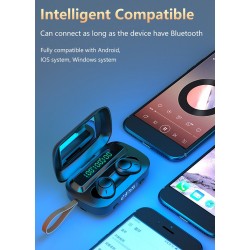 TWS - wireless - Bluetooth mini earphones - waterproof - LED displayEar- & Headphones