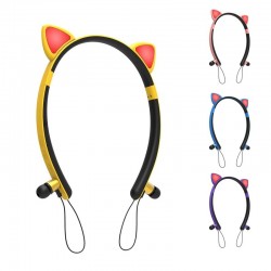 Bluetooth - wireless headset - microphone - in-ear headphones - Led luminous cat earsEar- & Headphones