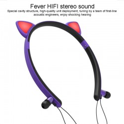 Bluetooth - wireless headset - microphone - in-ear headphones - Led luminous cat earsEar- & Headphones