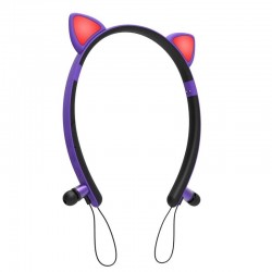 Bluetooth - wireless headset - microphone - in-ear headphones - Led luminous cat earsEar- & Headphones