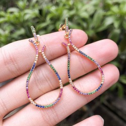 Big pendant earrings - multicoloredEarrings